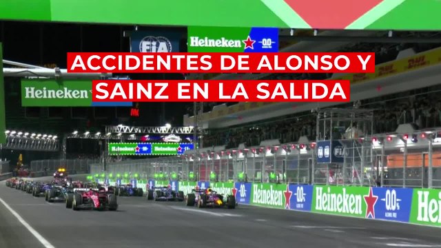 Los accidentes de Sainz y Alonso en la primera vuelta del circuito