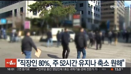 "직장인 10명 중 8명, 주 52시간 유지나 축소 원해"