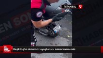 Beşiktaş'ta akılalmaz uyuşturucu zulası kamerada: Telli düzenekten esrar fışkırdı