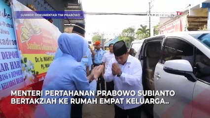 Momen Menhan Prabowo Takziah Keluarga Korban Jatuhnya Pesawat Super Tucano di Malang