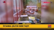 Bu görüntüler Şile'den! Yollar göle döndü