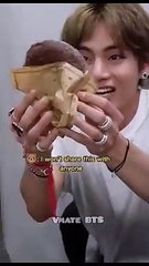 When Jimin Steals Taehyung's and Member's Food  #bts #shorts