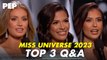 MISS UNIVERSE 2023 TOP 3 Q&A: Miss Thailand, Miss Nicaragua, Miss Australia | PEP