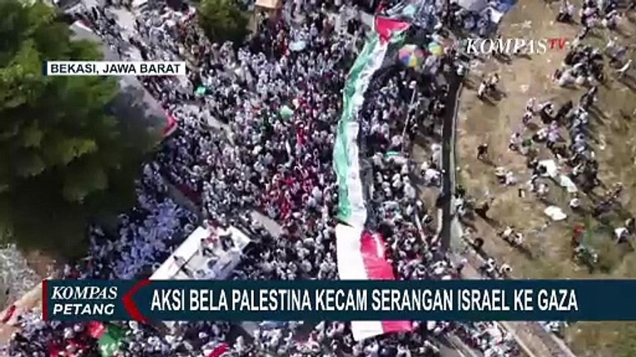 Aksi Bela Palestina Kecam Serangan Israel ke Gaza di Bekasi