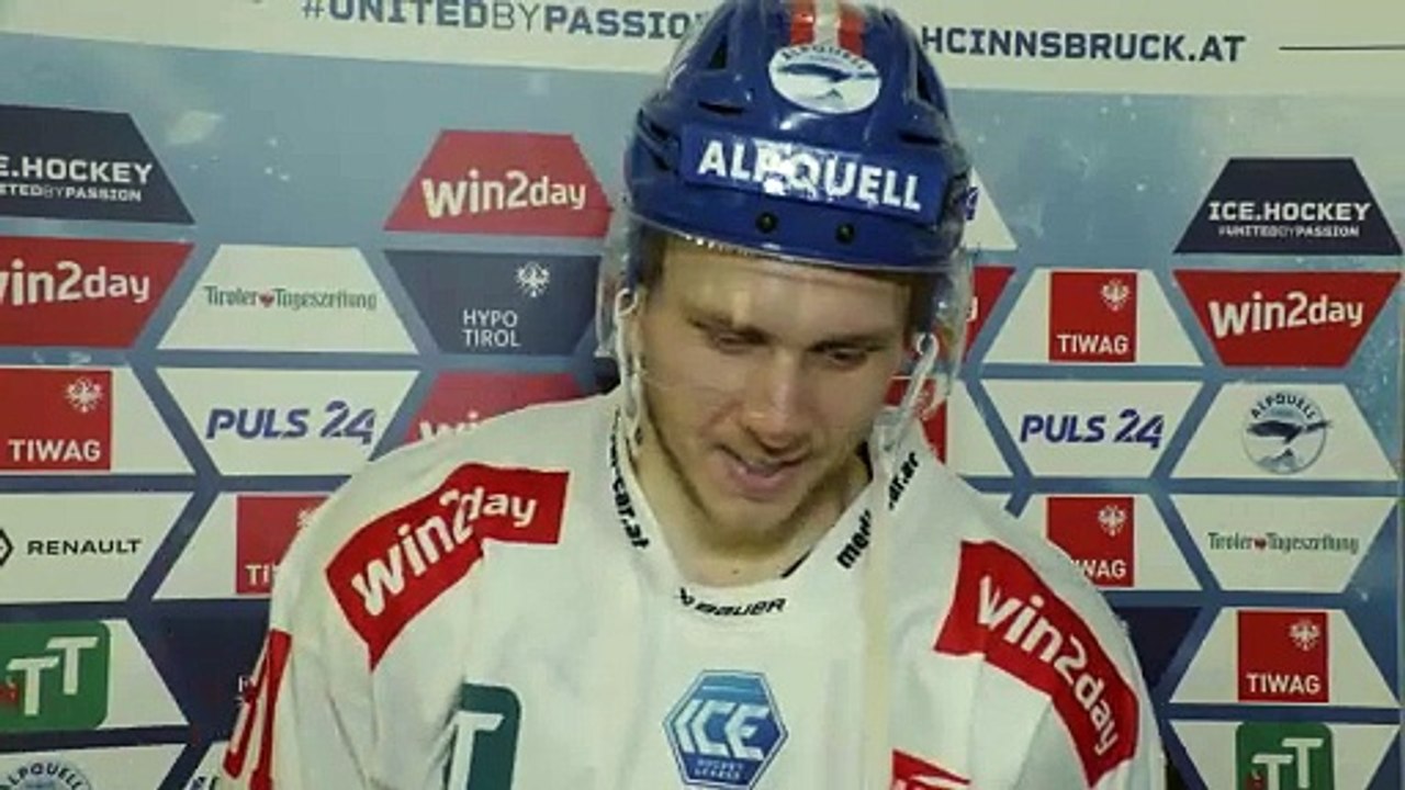 Corey Mackin (HCI) nach dem Sieg gegen Graz