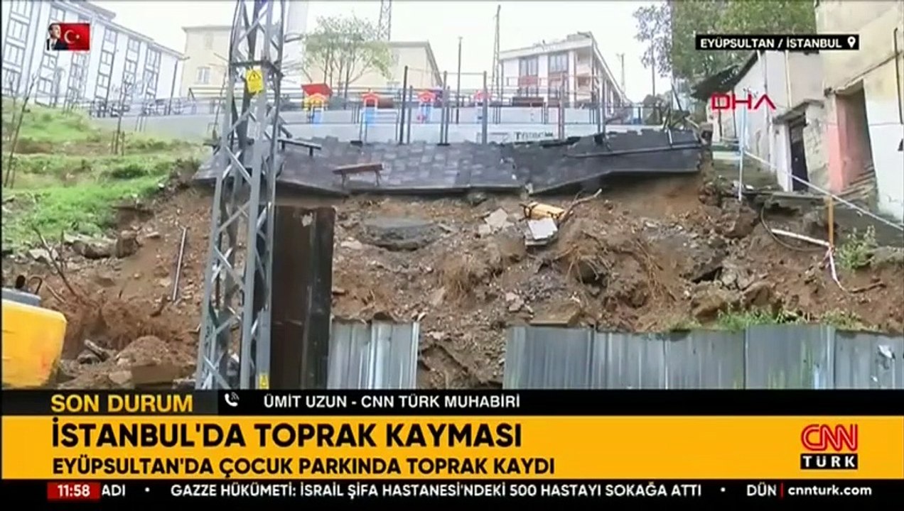 İstanbul’da toprak kayması