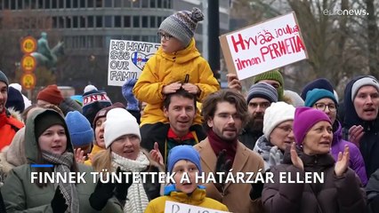 Tüntetők tiltakoztak Finnországban több orosz határállomás lezárása ellen
