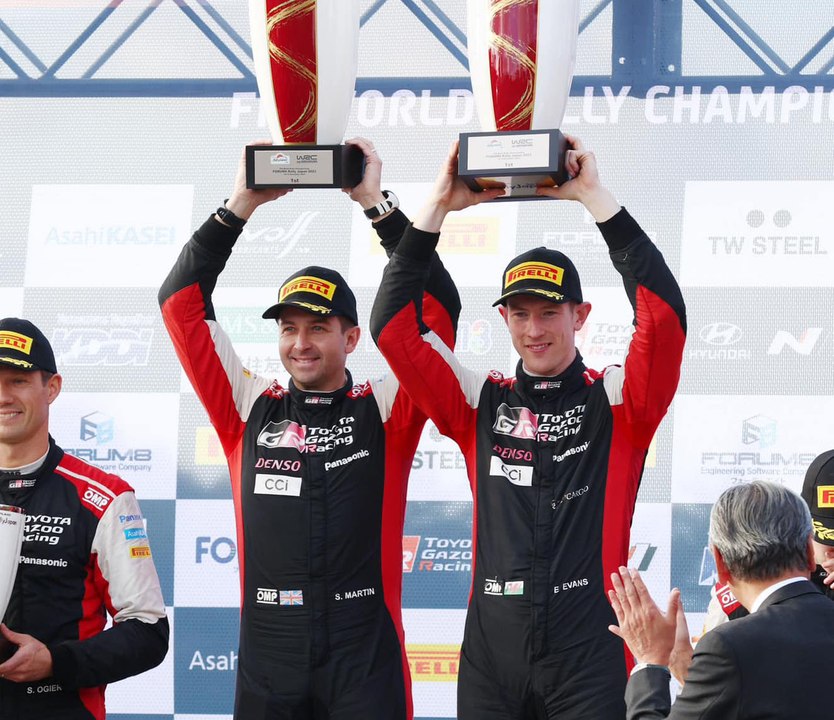 Elfyn Evans Rally Japan podium 2023