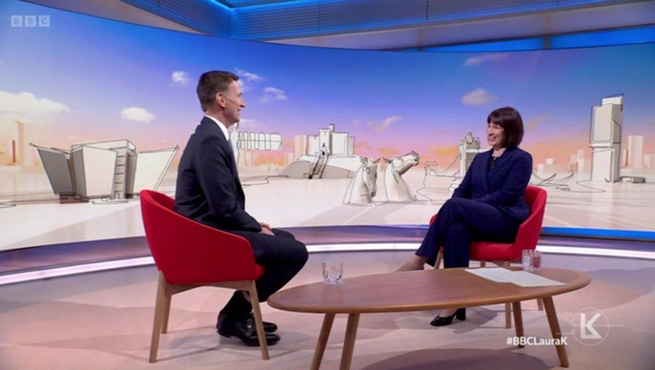 Awkward moment Jeremy Hunt and Rachel Reeves asked what they like about one another
