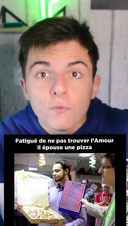 fatigué de ne pas trouver l'amour, il épouse une PIZZA 