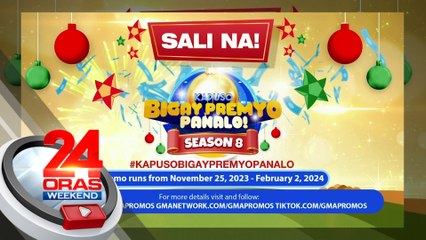 P1M cash, puwedeng mapanalunan sa Kapuso Bigay Premyo Panalo Season 8 mula Nov. 25, 2023 hanggang Feb. 2, 2024 | 24 Oras Weekend