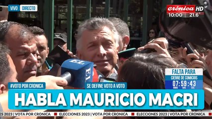 Mauricio Macri: "Cónfío en que haya una elección de cambio mayoritaria"