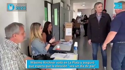Máximo Kirchner votó en La Plata