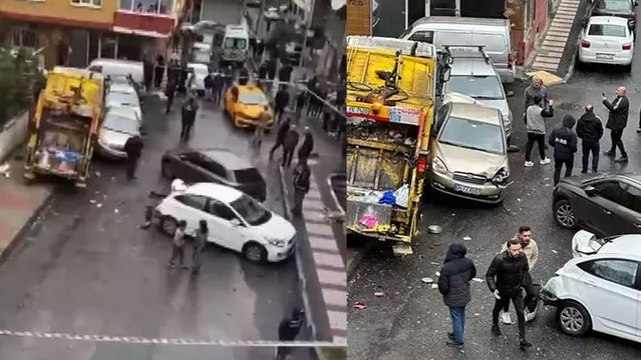 Bağcılar'da çöp kamyonu çok sayıda araca çarparak durabildi