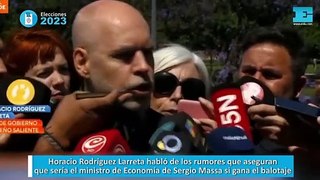 Horacio Rodríguez Larreta habló de los rumores que aseguran que sería el ministro de Economía de Sergio Massa si gana el balotaje