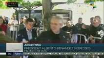 President Alberto Fernandez exercised his right to vote