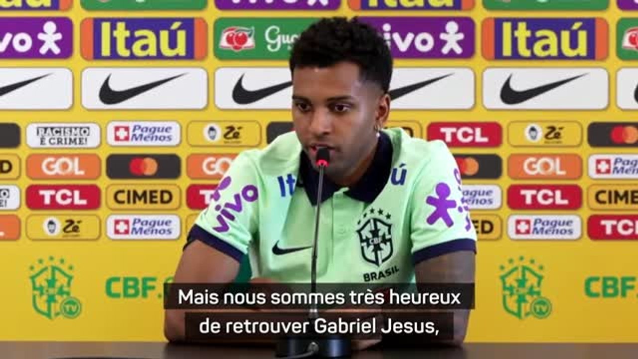 Brésil - Rodrygo triste pour Vinicius Jr et "très heureux de retrouver" Gabriel Jesus