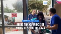 Bebés prematuros transferidos de maior hospital de Gaza