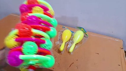 Unboxing and Review of Attractive Colorful New Baby Born Rattle Set Toy Intelligence Education Develop for kids