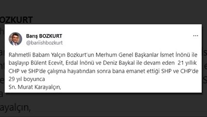 CHP'nin sesi olarak tanınan Barış Bozkurt partiye veda etti