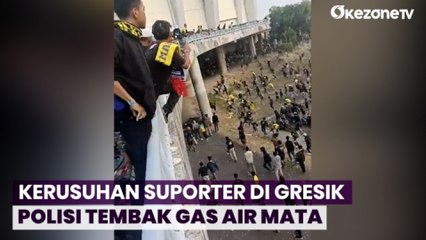 Gresik United vs Deltras Sidoarjo Rusuh, Polisi Tembak Gas Air Mata