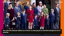 Charlotte Casiraghi entourée de ses fils Raphaël et Balthazar, mignons et très chic en costume cravate