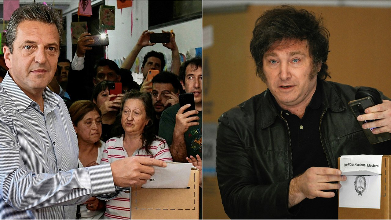 Así votaron Javier Milei y Sergio Massa en las elecciones presidenciales de Argentina