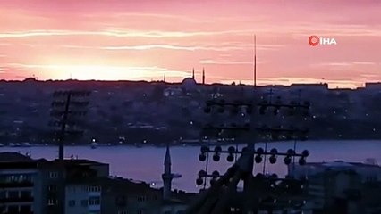 İstanbul'da günbatımı manzarası