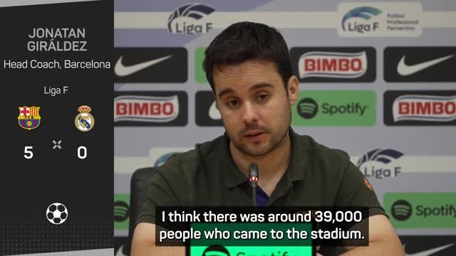 Barcelona boss hails 'brutal' atmosphere in Real Madrid drubbing
