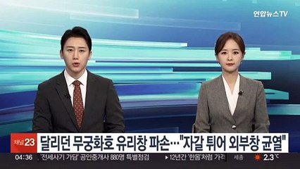달리던 무궁화호 유리창 파손…"자갈 튀어 외부창 균열"