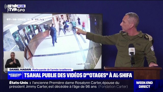 Gaza: l'armée israélienne publie des images d'otages qu'elle affirme provenir de la vidéosurveillance de l'hôpital Al-Shifa