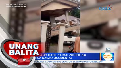 NDRRMC: 8, patay dahil sa magnitude 6.8 na lindol sa Davao Occidental | UB
