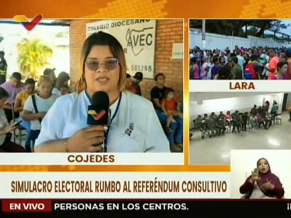 Cojedes | Habitantes de San Carlos participan en el simulacro electoral en defensa del Esequibo