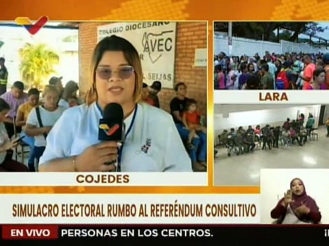 Cojedes | Habitantes de San Carlos participan en el simulacro electoral en defensa del Esequibo
