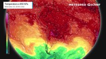 Dorsal cálida dejará altas temperaturas en el sur y Patagonia