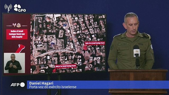 Exército israelense publica vídeos que diz serem de reféns em hospital de Gaza