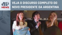Javier Milei fala pela 1ª vez após eleito: “Hoje começa o fim da decadência argentina”