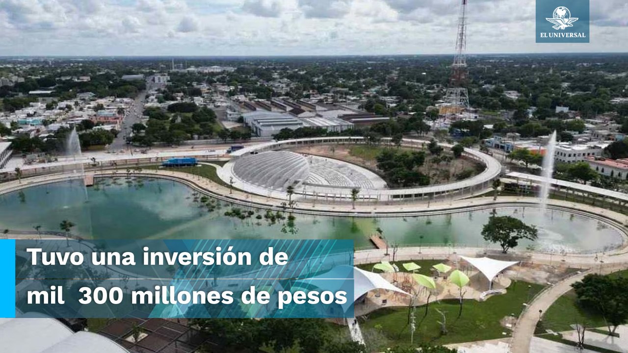 AMLO y Mauricio Vila inauguran el Gran Parque de la Plancha en Mérida, Yucatán