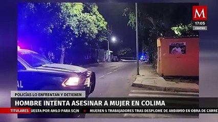 Hombre que disparó contra mujer es detenido por elementos de la policía de Colima