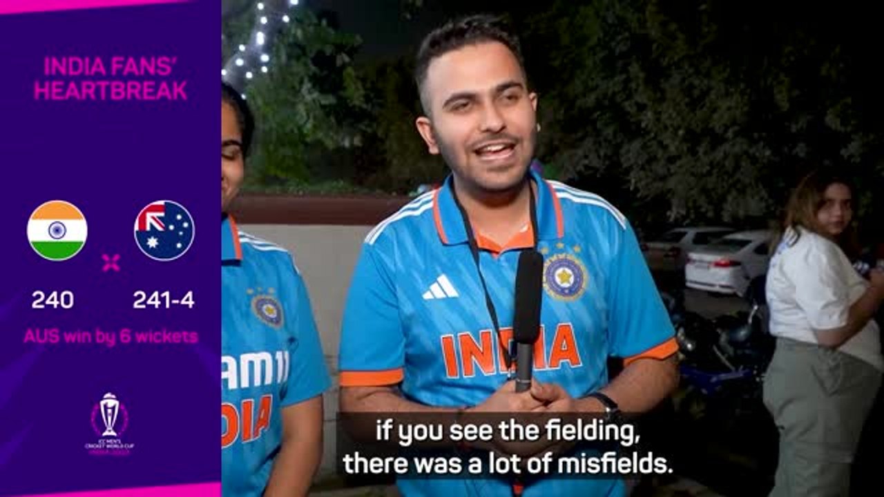 India fans heartbroken but praise Australia performance