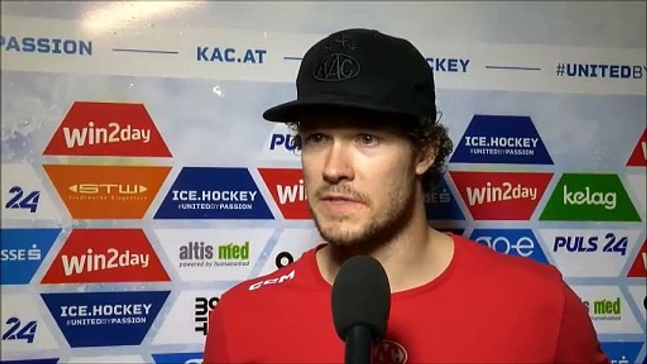 Matt Fraser (KAC) nach dem Sieg gegen Salzburg