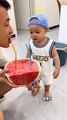 Baby Want To Drink Watermelon Juice | Babies Funny Reactions | Babies Funny Moments | Cute Babies #b