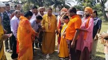 महायज्ञ के लिए तैयार करेंगे यज्ञशाला, संतों ने किया भूमिपूजन