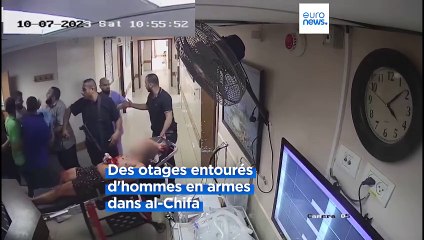 Des vidéos d'otages emmenés à l'hôpital al-Chifa