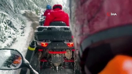 ATV'lerine atlayan grup, karın keyfini böyle çıkardı