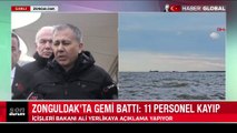 Zonguldak'ta kuru yük gemisi battı: 11 Türk mürettebat kayıp