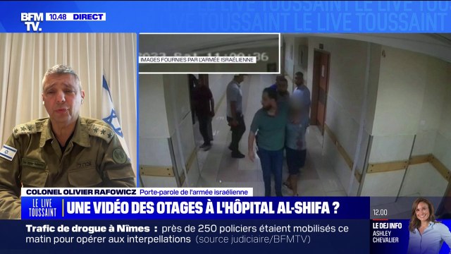 Colonel Olivier Rafowicz, porte-parole de l'armée israélienne: On montre aujourd'hui au monde que l'hôpital Al-Shifa est l'épicentre de l'activité du Hamas dans Gaza