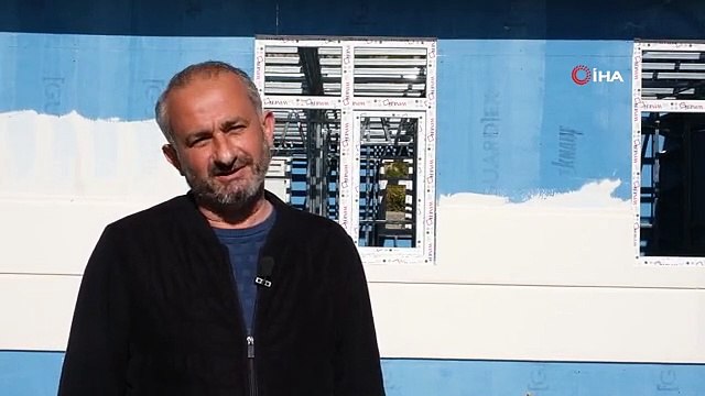 Adıyaman'ın Sincik ilçesinde depremzedelere hafif çelik köy evleri yapılıyor