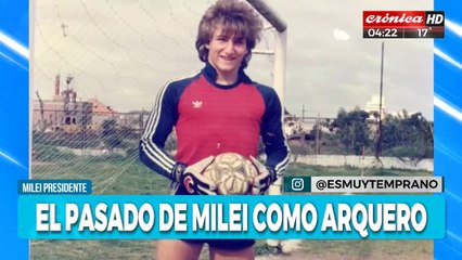 Las fotos que muestran el pasado futbolero de Javier Milei