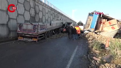 Eskişehir'de 2 TIR, köprüden bağlantı yoluna uçtu: 2 şoför ağır yaralı